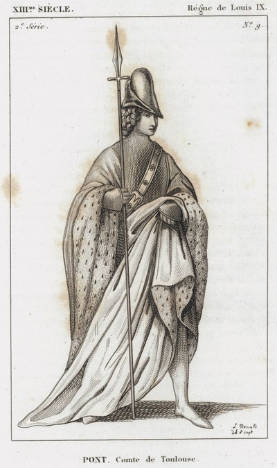 XIII Jahrhundert, Herrschaft von Ludwig IX., Pont, Graf von Toulouse von French School