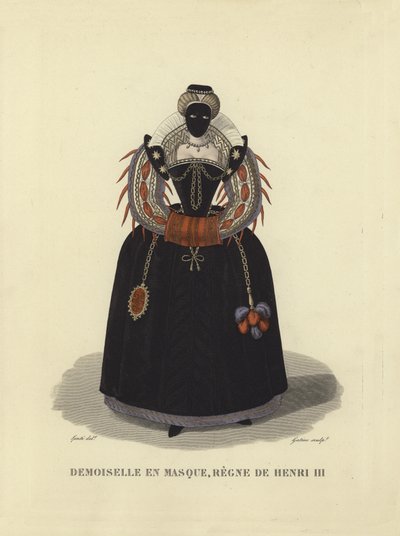Junge Dame mit Maske, Regierungszeit von Heinrich III. von Frankreich von French School