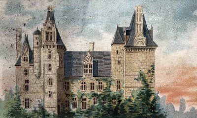 Ansicht des Schlosses von Montigny-le-Ganelon (Montigny le Ganelon) (Eure et Loir) von French School