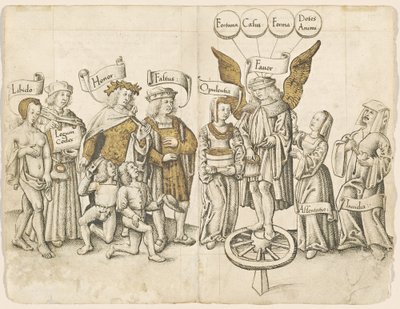 Ein Dialog über menschliche Gunst (recto) [fol. 15 verso / 16 recto] von French early 16th Century
