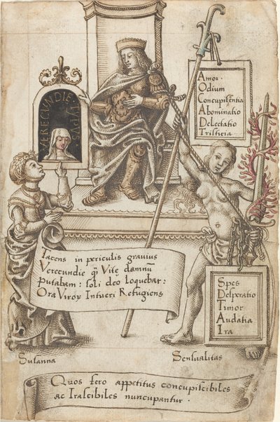 "Immer die Bettwäsche zusammenlegen" [fol. 41 recto] von French early 16th Century