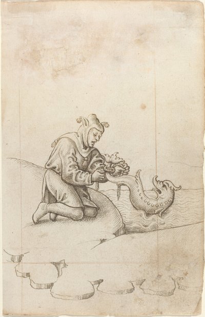 "Du bindest einem Delfin den Schwanz zusammen" [fol. 17 recto] von French early 16th Century