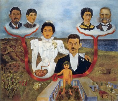 "Meine Großeltern, Eltern und ich" - Stammbaum von Frida Kahlo