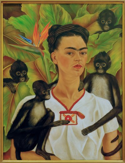Selbstporträt mit Affen von Frida Kahlo