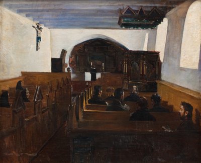 Ein Gottesdienst auf der Insel Mors, Jütland von Fridolin Johansen