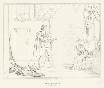 Hamlet, Akt III, Szene 4 von Friedrich August Moritz Retzsch