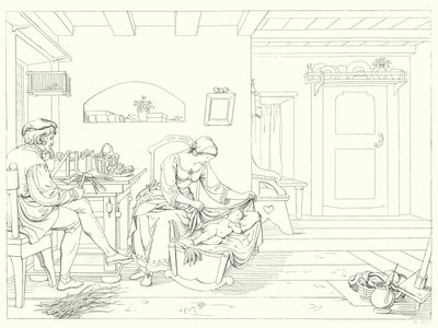 Illustration zu Schillers Lied von der Glocke von Friedrich August Moritz Retzsch