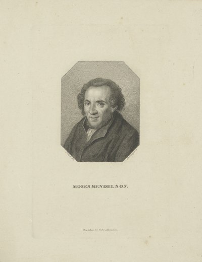 Porträt von Moses Mendelssohn von Friedrich Wilhelm Bollinger
