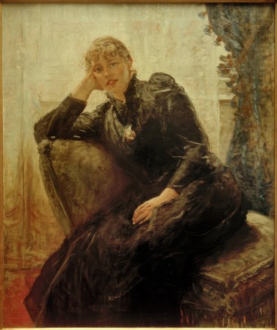 Damenbildnis (Porträt Therese Karl) von Fritz von Uhde