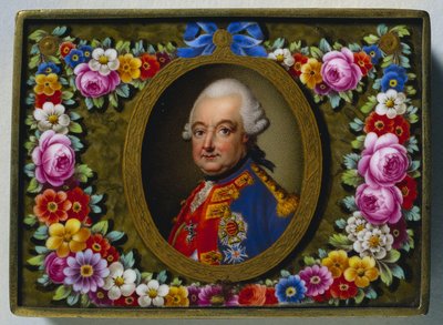 Schnupftabakdose mit Porträt von Karl I., Herzog von Braunschweig von Fürstenberg Porcelain Factory
