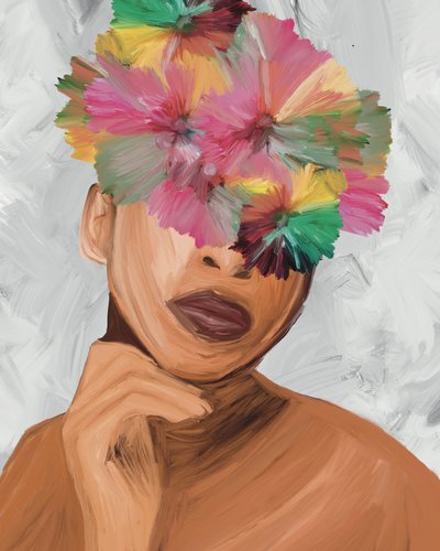 Blumenfrauenporträt von GIovanna Gil Alves