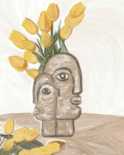 Mutter Kind Tulpen von GIovanna Gil Alves