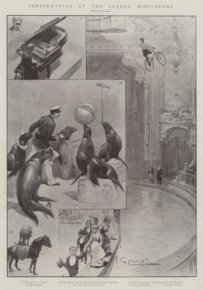 Aufführungen im Londoner Hippodrom von G.S. Amato