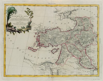 Asiatisches Türkei, einschließlich Anatolien, Georgien, Armenien, Kurdistan, Diarbek, Irak-Arabi, Syrien, Kupferstich von G. Zuliani aus Band IV des "Neuesten Atlas" veröffentlicht in Venedig 1784 von Antonio Zatta, Privatsammlung von G. Zuliani