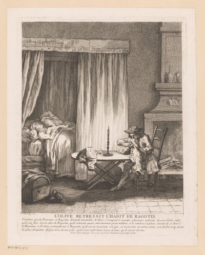 Man verstellt die Kleidung von Ragotin von Gabriel Huquier