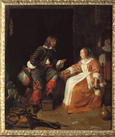 Dame und Offizier von Gabriel Metsu