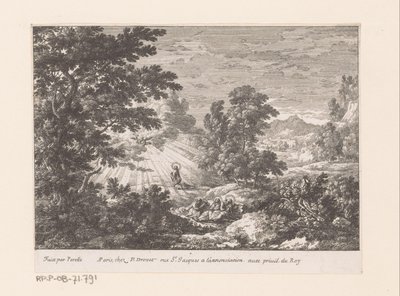 Christus im Garten von Gethsemane Landschaften mit biblischen Darstellungen (Serientitel) von Gabriel Perelle