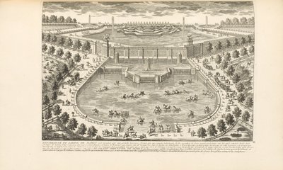 Das Ende des Gartens von Marly, aus "Les Delices de Versailles et des Maisons Royales" von Charles-Antoine Jombert, 1766 von Gabriel Perelle