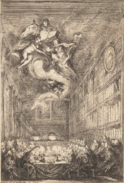 Eine Konferenz von Anwälten, 1776 von Gabriel de Saint Aubin