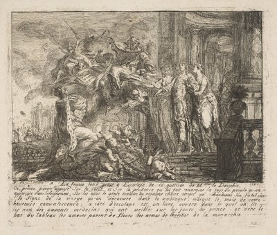 Allegorie auf die Genesung des Dauphins, 1752 von Gabriel de Saint Aubin