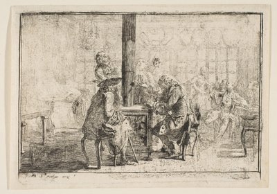 Die Nouvellisten, 1752 von Gabriel de Saint Aubin