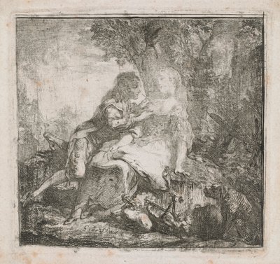 Die beiden Liebenden von Gabriel de Saint Aubin