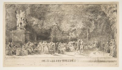 Szene in den Tuilerien: Die Stühle, 1760 von Gabriel de Saint Aubin