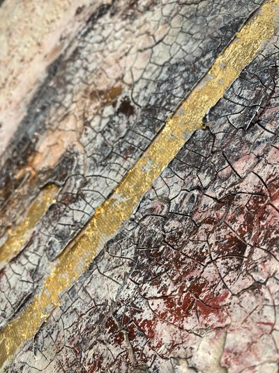 Goldene Rissige Textur von Gabriela Aleksandra Szuba