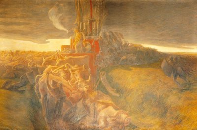 Die Schlacht bei Legnano: Die Verteidigung des Carroccio von Gaetano Previati