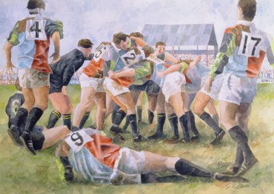 Rugbyspiel: Harlequins gegen Wasps, 1992 von Gareth Lloyd Ball