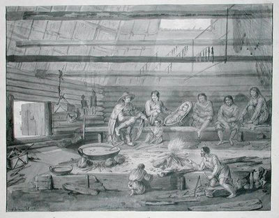 Kostüme der Bewohner der Baie de Castries an der Küste von Osttartarei von Gaspard Duche de Vancy