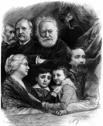 Victor Hugo (1802-1885) und seine Verwandten besuchten die zweite Aufführung von „Le roi s