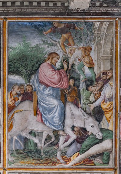 Detail von "Christus zieht in Jerusalem ein", aus "Das Leben und die Passion Christi" von Gaudenzio Ferrari