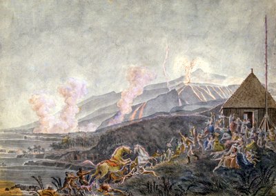 Panik während des Ausbruchs des Piton de la Fournaise von Genevieve Sophie Marie Adele Patu de Rosemont