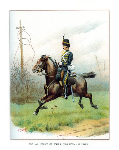 Der 10. Prince of Wales Own Royal Hussars, ca. 1890 von Geoffrey Douglas Giles
