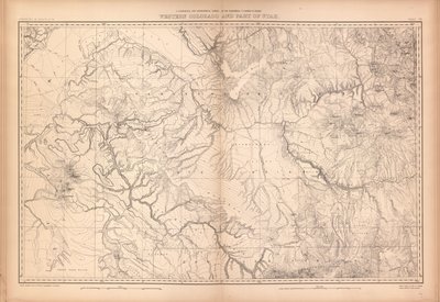 Geologische und geografische Karte von Colorado und angrenzenden Gebieten von Geological And Geographical Survey Of The Territories