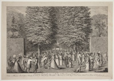 Erster Spaziergang im Garten von Rosenburg in Kopenhagen von Georg Christian Schule