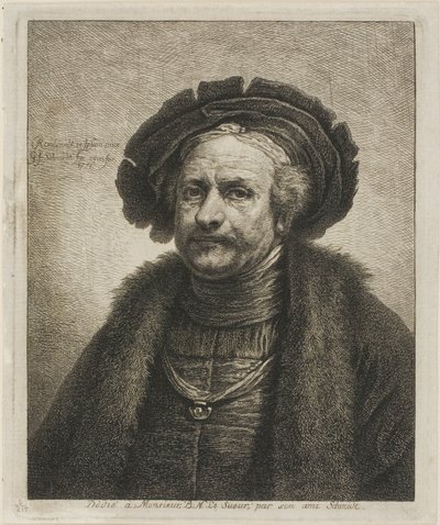 Porträt von Rembrandt von Georg Friedrich Schmidt