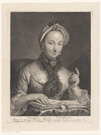 Porträt von Dorothée Louise Viedebandt, Frau des Künstlers Georg Friedrich Schmidt von Georg Friedrich Schmidt