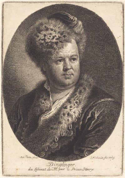 Johann Melchior Dinglinger von Georg Friedrich Schmidt after Antoine Pesne