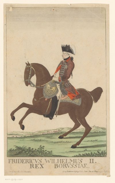 Reiterporträt von Friedrich Wilhelm II., König von Preußen von Georg Mathäus Probst