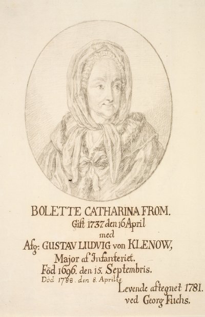 Porträt von Bolette Catharina From von Georg Mathias Fuchs
