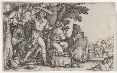 Abrahams Opfer, aus der Geschichte von Abraham von Georg Pencz