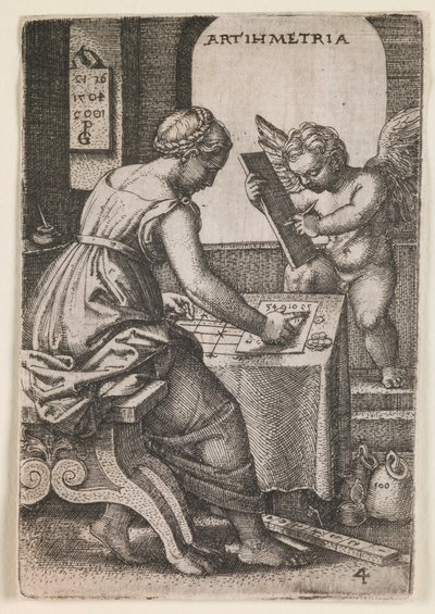 Arithmetica, aus der Serie „Die freien Künste“ von Georg Pencz