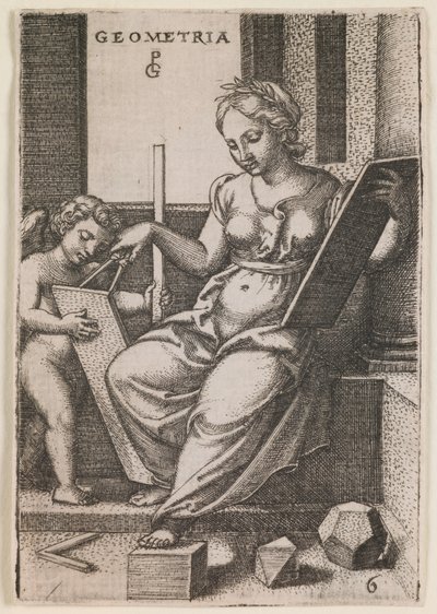 Geometrie, aus der Serie "Die freien Künste", ca. 1541 von Georg Pencz