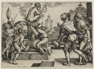 Die bestrafte Kurtisane, aus Die Geschichte des Magiers Virgil von Georg Pencz