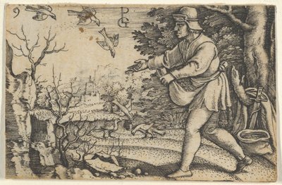 Das Gleichnis vom Sämann, aus Die Geschichte Christi, 1534-35 von Georg Pencz