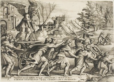 Der Triumph der Zeit, Platte vier aus Die Triumphe von Petrarca von Georg Pencz