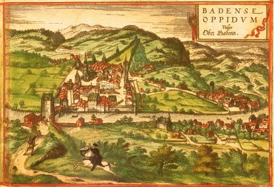 Baden, Schweiz von Georg and Hogenberg Franz (1535 90) Braun