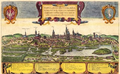 Lublin, Polen von Georg and Hogenberg Franz (1535-90) Braun